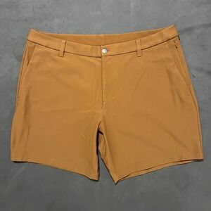 Lululemon Commission Classic 7 Inch Shorts Corduroy Men's 38 Copper Brown